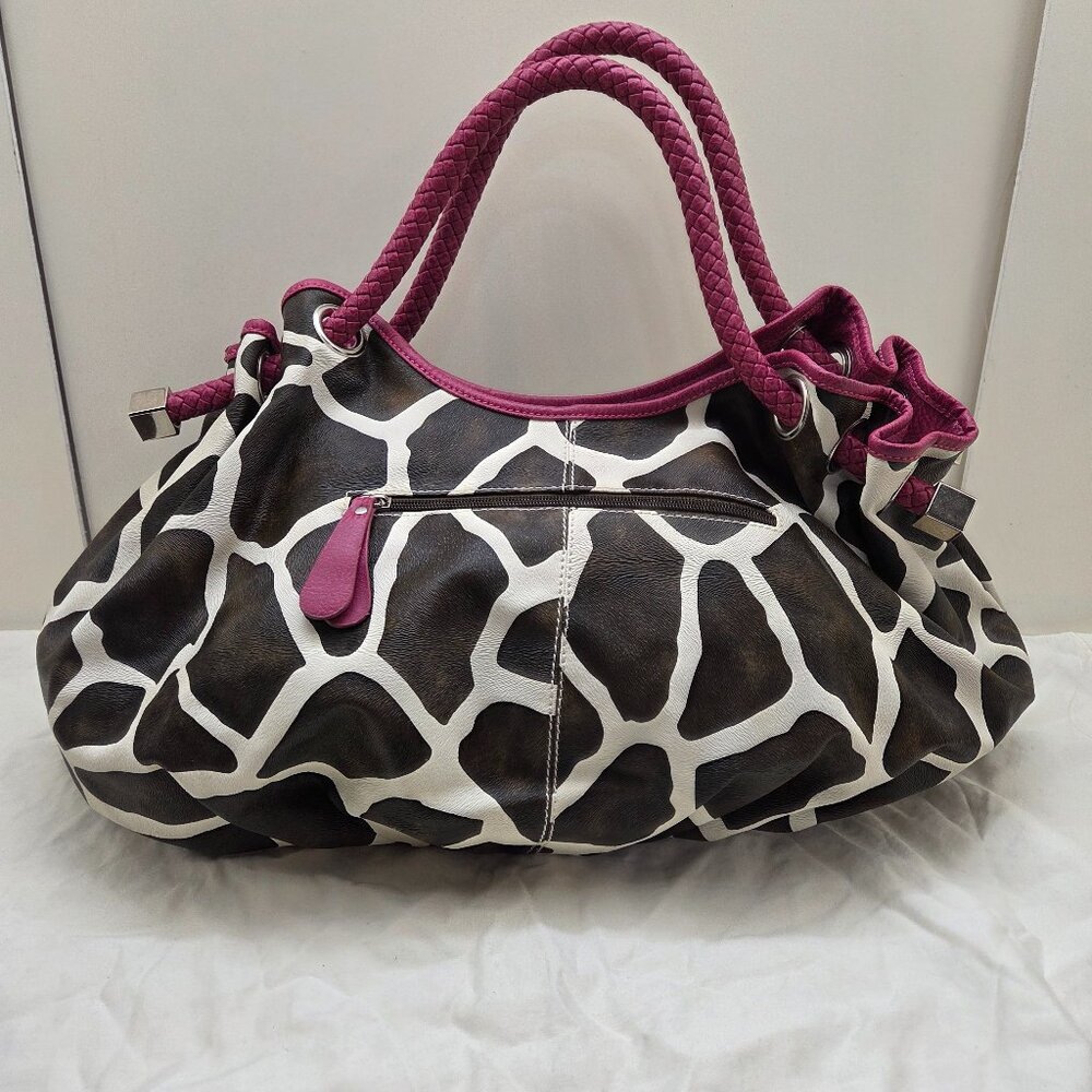 Giraffe Print Shoulder Bag | Bold Statement Tote | Everyday Size